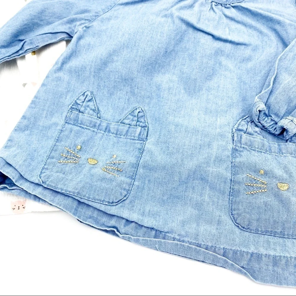 Two Carter’s‎ Baby Girl Kitty Cat Baby Shirts